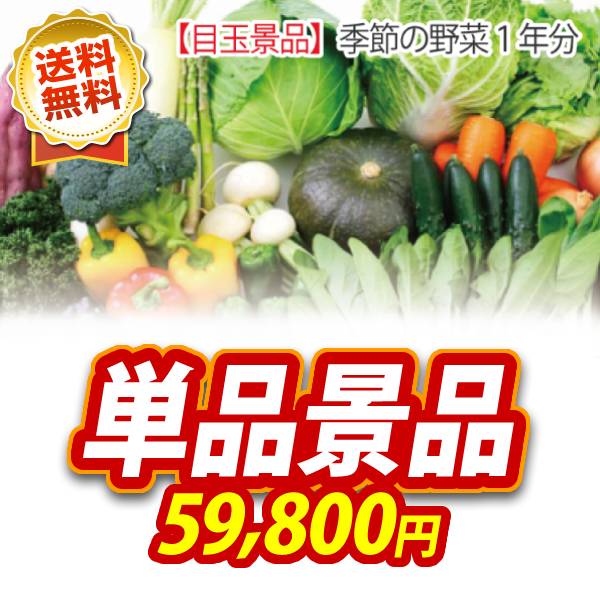 ビンゴ景品【旬の有機野菜1年分(毎月1回)】A3パネル・目録付き<送料無料>