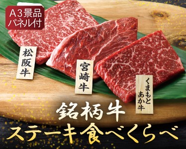 銘柄牛 ステーキ食べくらべのイメージ