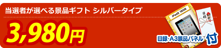 当選者が選べる景品ギフト シルバータイプ 3,980円
