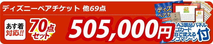 【目玉：ディズニーペアチケット】70点セット 70点セット 505000円