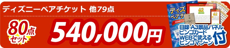 【目玉：ディズニーペアチケット】80点セット 80点セット 540000円