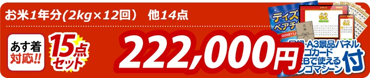 【目玉：お米1年分(2kg×12回）】15点セット 15点セット 222000円