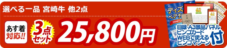 【目玉：選べる一品 宮崎牛】3点セット 3点セット 25800円