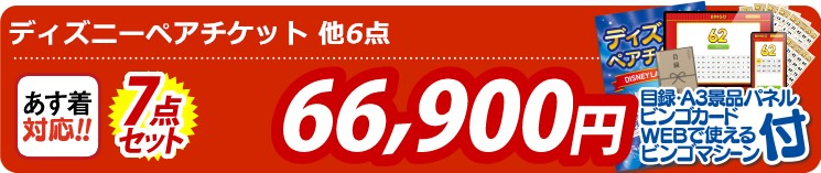 【目玉：ディズニーチケット ペア1DAYパスポート】7点セット 7点セット 66900円