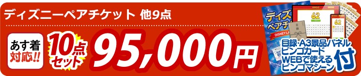 【目玉：ディズニーチケット ペア1DAYパスポート】10点セット 10点セット 95000円