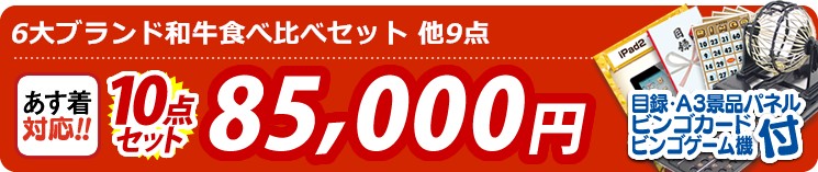 【目玉:6大ブランド和牛食べ比べセット】10点セット 10点セット 85000円
