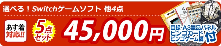 【目玉:選べる!Switchゲームソフト】5点セット 5点セット 45000円