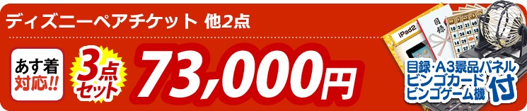 【目玉:ディズニーペアチケット】3点セット 3点セット 73000円