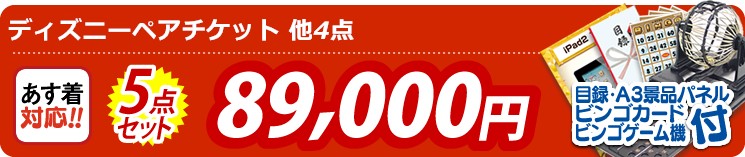 【目玉:ディズニーペアチケット】5点セット 5点セット 89000円