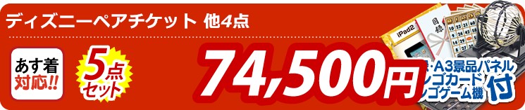 【目玉:ディズニーペアチケット】5点セット 5点セット 74500円