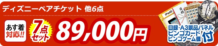 【目玉:ディズニーペアチケット】7点セット 7点セット 89000円