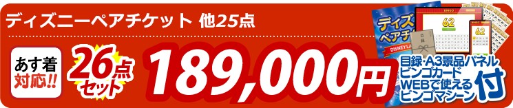 【目玉：ディズニーペアチケット】26点セット 26点セット 189000円