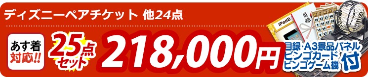 【目玉:ディズニーペアチケット】25点セット 25点セット 218000円