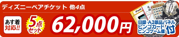 【目玉：ディズニーペアチケット】5点セット 5点セット 62000円