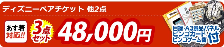 【目玉:ディズニーペアチケット】3点セット 3点セット 48000円
