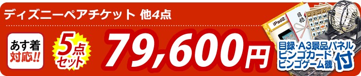 【目玉:ディズニーペアチケット】5点セット 5点セット 79600円