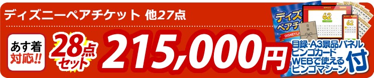 【目玉：ディズニーペアチケット】28点セット 28点セット 215000円