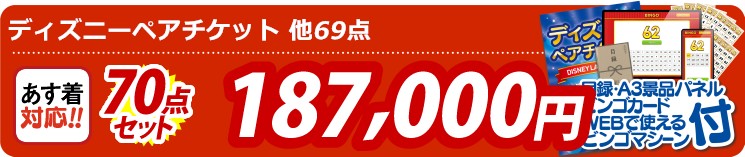【目玉：ディズニーペアチケット】70点セット 70点セット 187000円