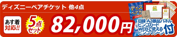 【目玉：ディズニーペアチケット】5点セット 5点セット 82000円