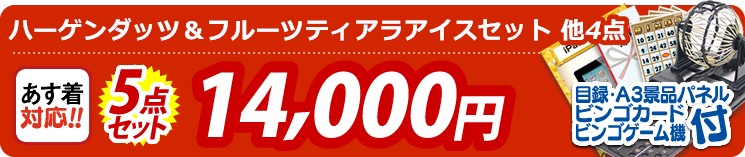 【目玉:ハーゲンダッツ&フルーツティアラアイスセット】5点セット 5点セット 14000円