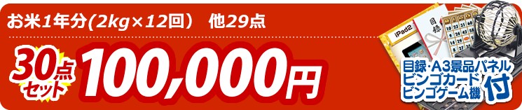 【目玉:お米1年分(2kg×12回)】30点セット 30点セット 100000円