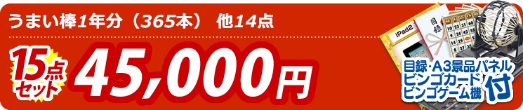 【目玉:うまい棒1年分(365本)】15点セット 15点セット 45000円
