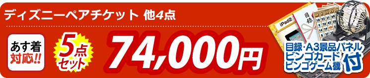 【目玉:ディズニーペアチケット】5点セット 5点セット 74000円
