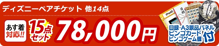 【目玉:ディズニーペアチケット】15点セット 15点セット 78000円