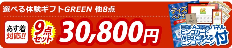 【目玉：選べる体験ギフトGREEN】9点セット 9点セット 30800円
