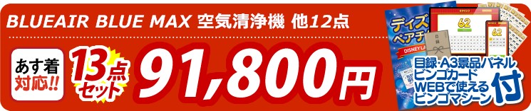 【目玉：BLUEAIR BLUE MAX 空気清浄機】13点セット 13点セット 91800円