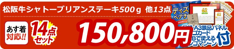 【目玉：松阪牛シャトーブリアンステーキ500ｇ】14点セット 14点セット 150800円