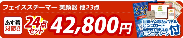 【目玉：フェイススチーマー 美顔器】24点セット 24点セット 42800円