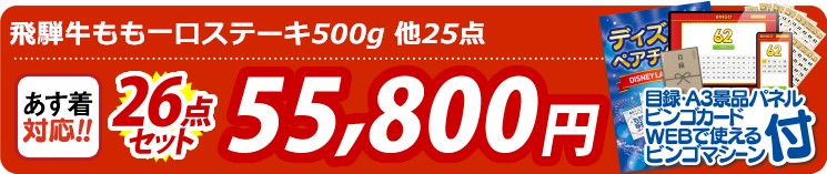 【目玉：飛騨牛もも一口ステーキ500g】26点セット 26点セット 55800円