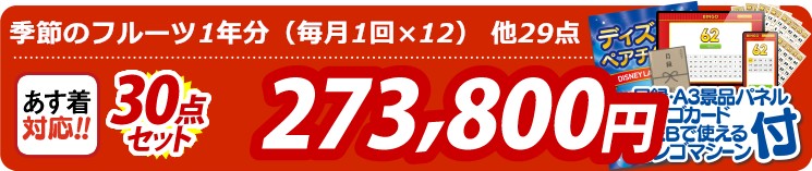 【目玉：季節のフルーツ1年分（毎月1回×12）】30点セット 30点セット 273800円