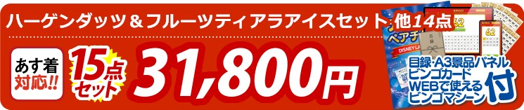 【目玉：ハーゲンダッツ＆フルーツティアラアイスセット】15点セット 15点セット 31800円