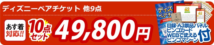 【目玉：ディズニーペアチケット】10点セット 10点セット 49800円