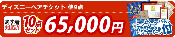 【目玉：ディズニーペアチケット】10点セット 10点セット 65000円