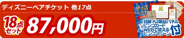 【目玉：ディズニーペアチケット】18点セット 18点セット 87000円