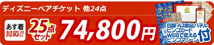 【目玉：ディズニーペアチケット】25点セット 25点セット 74800円