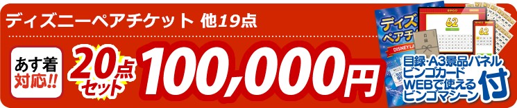 【目玉：ディズニーペアチケット】20点セット 20点セット 100000円