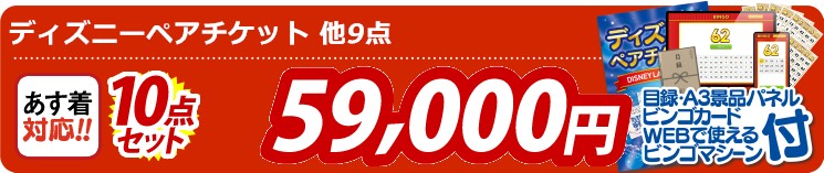 【目玉：ディズニーペアチケット】10点セット 10点セット 59000円