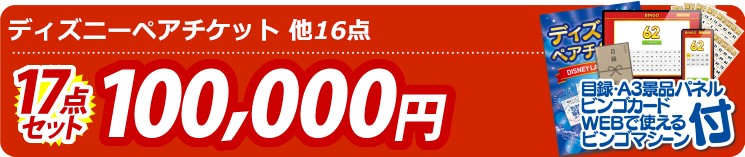 【目玉：ディズニーペアチケット】17点セット 17点セット 100000円