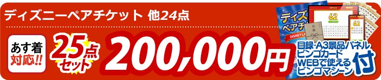 【目玉：ディズニーペアチケット】25点セット 25点セット 200000円