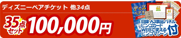 【目玉：ディズニーペアチケット】35点セット 35点セット 100000円