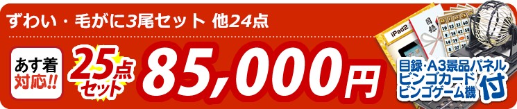 【目玉:ずわい・毛がに3尾セット】25点セット 25点セット 85000円