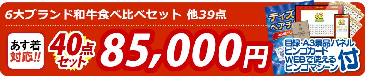 【目玉：6大ブランド和牛食べ比べセット】40点セット 40点セット 85000円