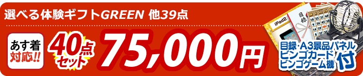 【目玉:選べる体験ギフトGREEN】40点セット 40点セット 75000円