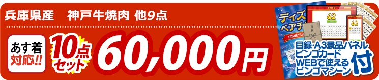 【目玉：兵庫県産　神戸牛焼肉】10点セット 10点セット 60000円
