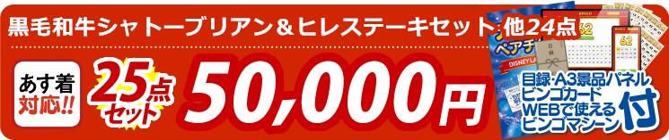【目玉：黒毛和牛シャトーブリアン＆ヒレステーキセット】25点セット 25点セット 50000円