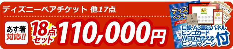 【目玉：ディズニーペアチケット】18点セット 18点セット 110000円